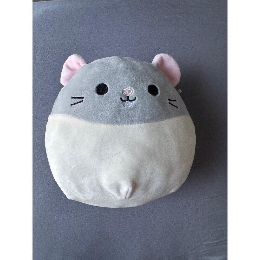 Squishmallows Plush Rusty Rat Gray White 7.5” Pet Squad Kelly Toy Stuffed Animal